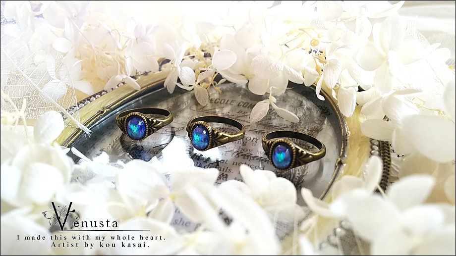 *サファイアオーロラのヴィンテージリング*