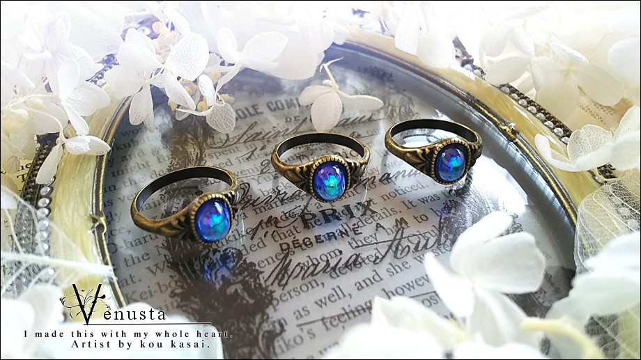 *サファイアオーロラのヴィンテージリング*