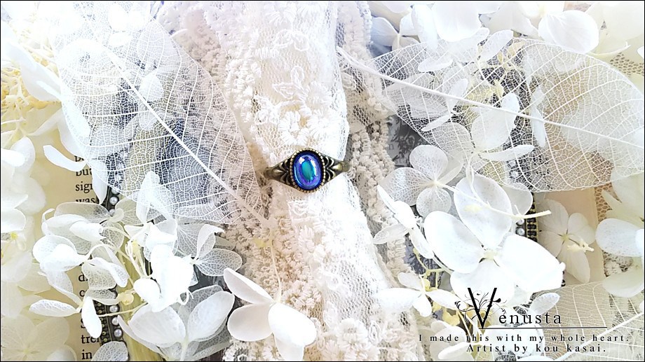 *サファイアオーロラのヴィンテージリング*