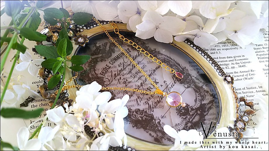 *ローズのヴィンテージシャネルネックレス*