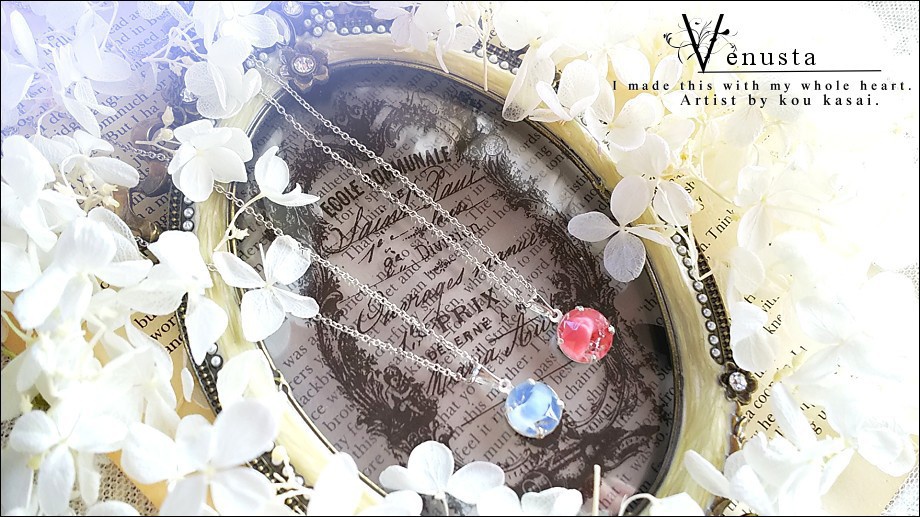 *セット/ローズ&ライトサファイアのヴィンテージギブレ*