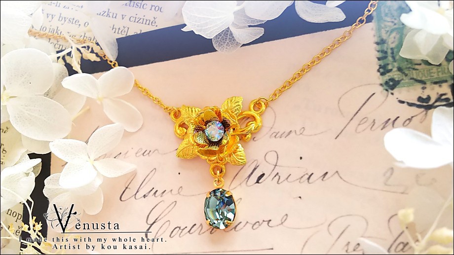 *零れた朝露の輝き-ヴィンテージスワロフスキー-*