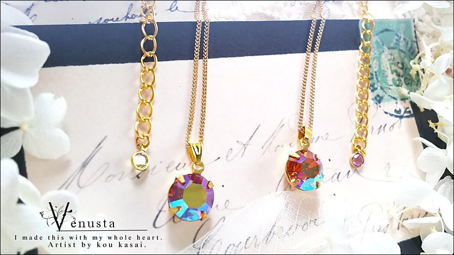 *鮮麗なヴィンテージトパーズABの大粒ネックレス*