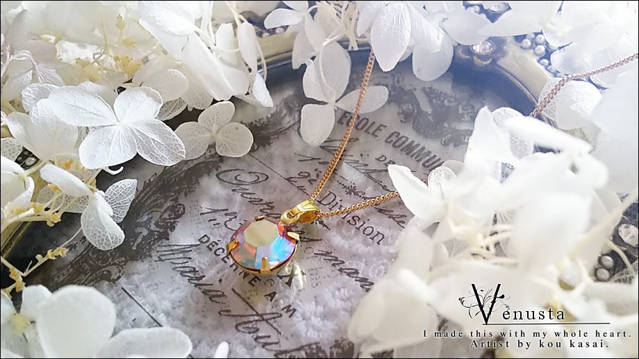 *鮮麗なヴィンテージトパーズABの大粒ネックレス*