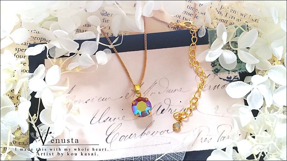 *鮮麗なヴィンテージトパーズABの大粒ネックレス*