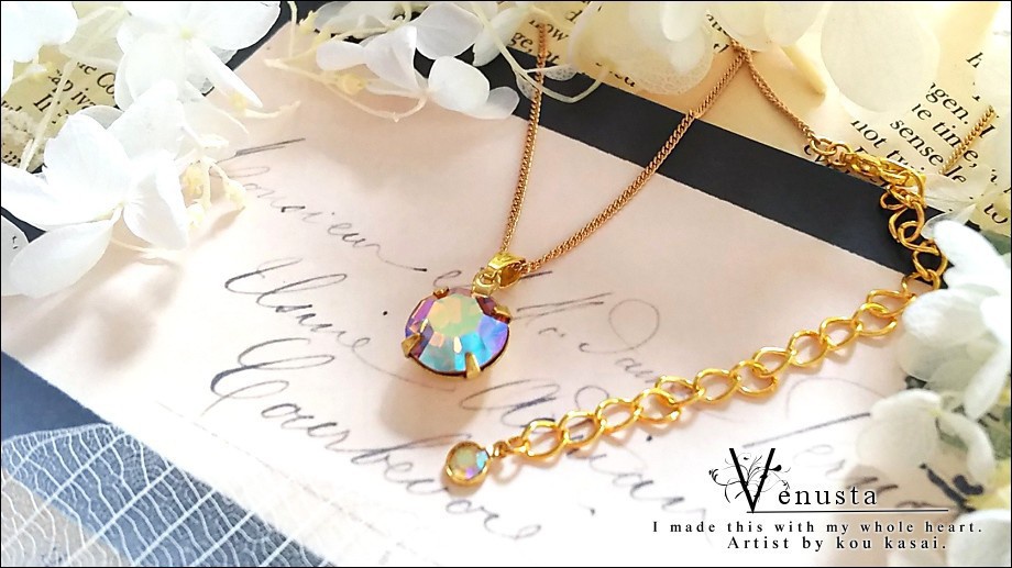 *鮮麗なヴィンテージトパーズABの大粒ネックレス*