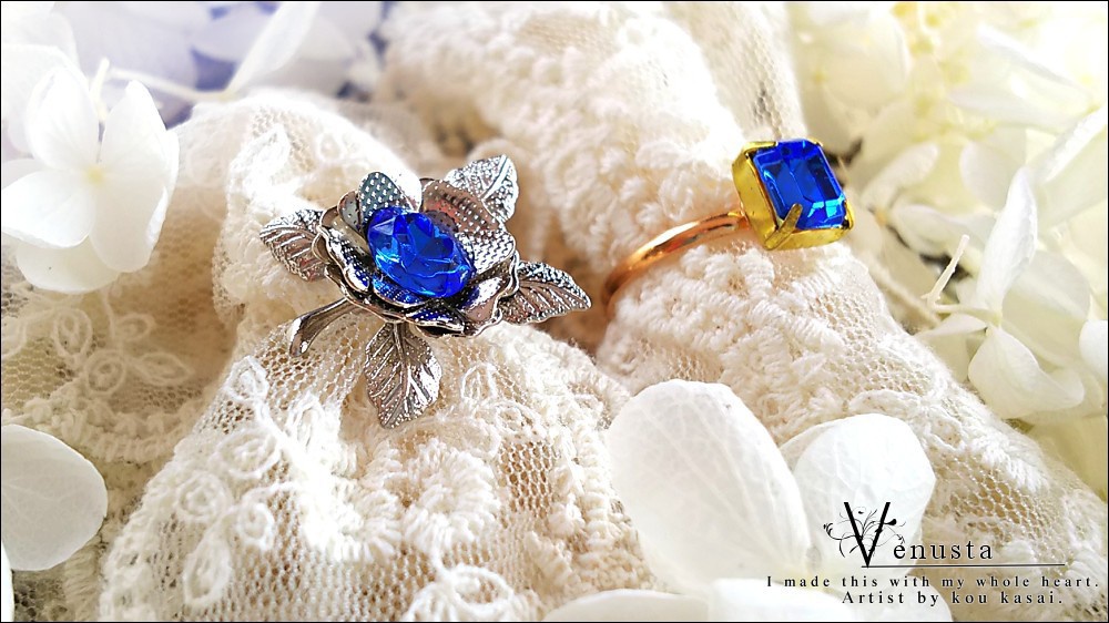 *セット/サファイアのリング-ヴィンテージ-*