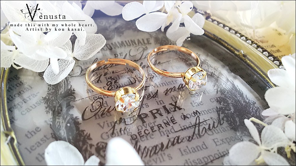 *スワロフスキーの一粒リング/買い合わせ専用-*