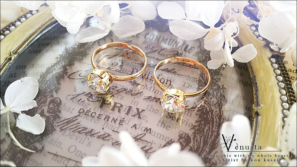 *スワロフスキーの一粒リング/買い合わせ専用-*