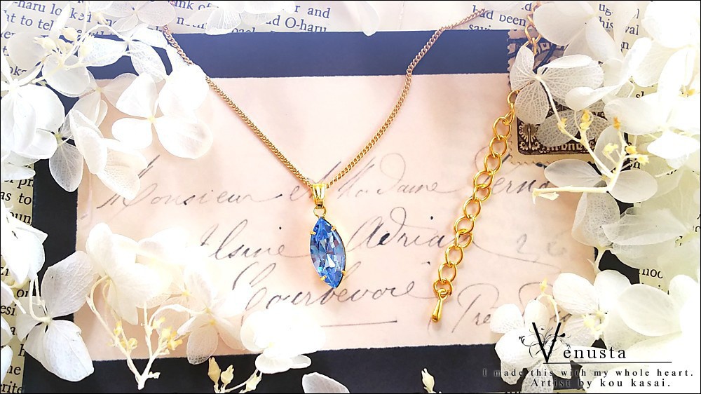 *上品なライトサファイアのネックレス-ヴィンテージ-*