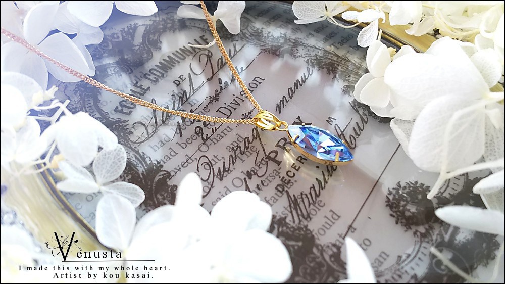 *上品なライトサファイアのネックレス-ヴィンテージ-*