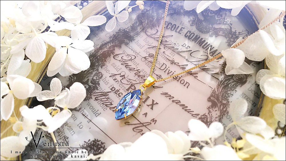 *上品なライトサファイアのネックレス-ヴィンテージ-*