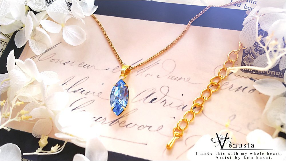 *上品なライトサファイアのネックレス-ヴィンテージ-*