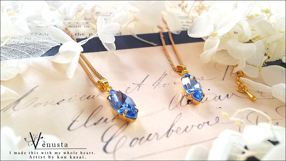 *上品なライトサファイアのネックレス-ヴィンテージ-*
