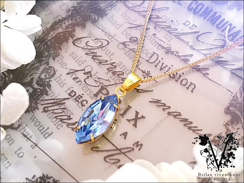 *上品なライトサファイアのネックレス-ヴィンテージ-*