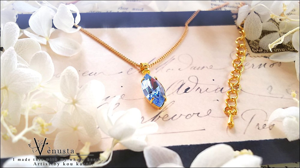 *上品なライトサファイアのネックレス-ヴィンテージ-*