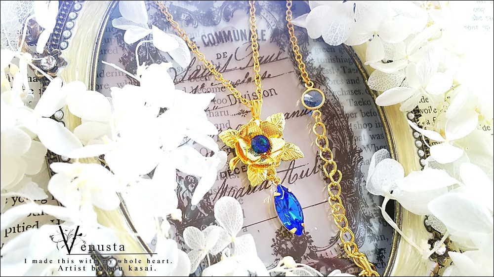 *深く端麗な青のサファイア-ヴィンテージスワロフスキー-*