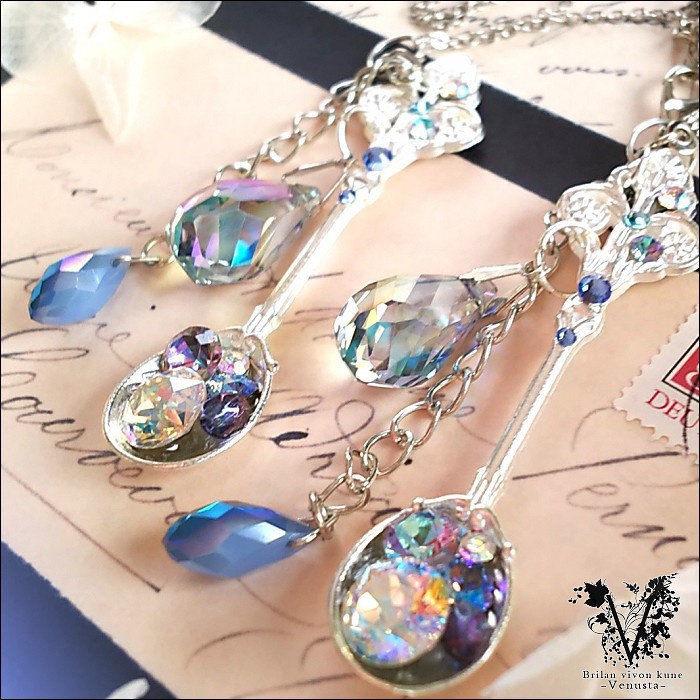 *銀の匙に煌めく宝石を乗せて-2wayネックレス-*