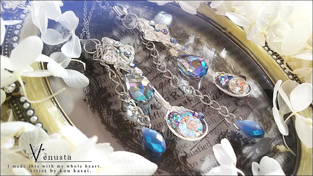 *銀の匙に煌めく宝石を乗せて-2wayネックレス-*