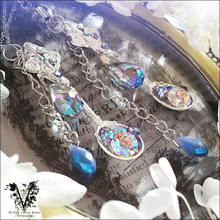 *銀の匙に煌めく宝石を乗せて-2wayネックレス-*