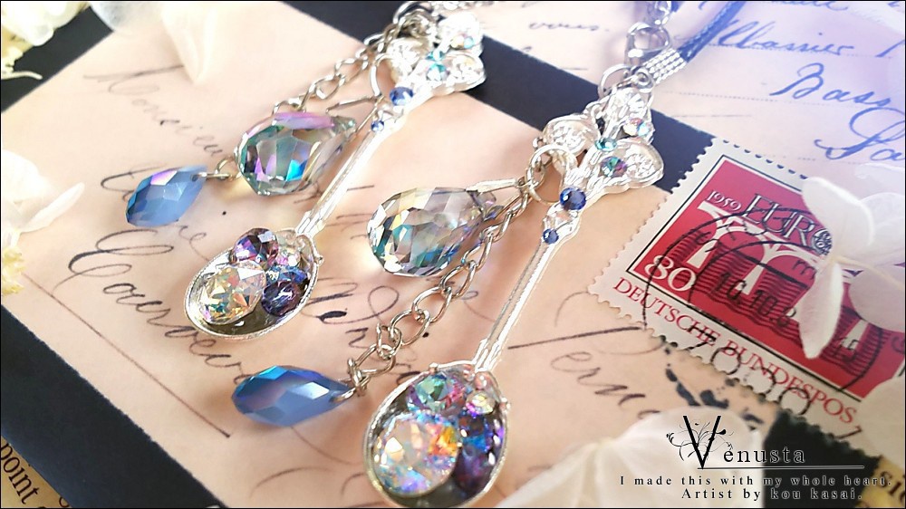 *銀の匙に煌めく宝石を乗せて-2wayネックレス-*