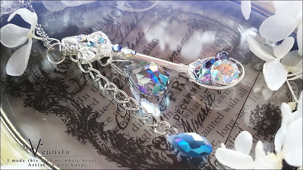 *銀の匙に煌めく宝石を乗せて-2wayネックレス-*