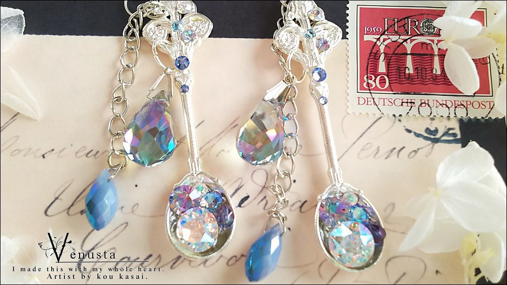 *銀の匙に煌めく宝石を乗せて-2wayネックレス-*