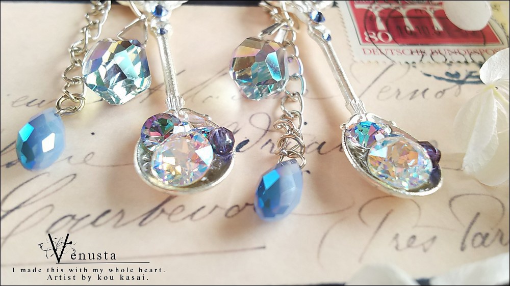 *銀の匙に煌めく宝石を乗せて-2wayネックレス-*