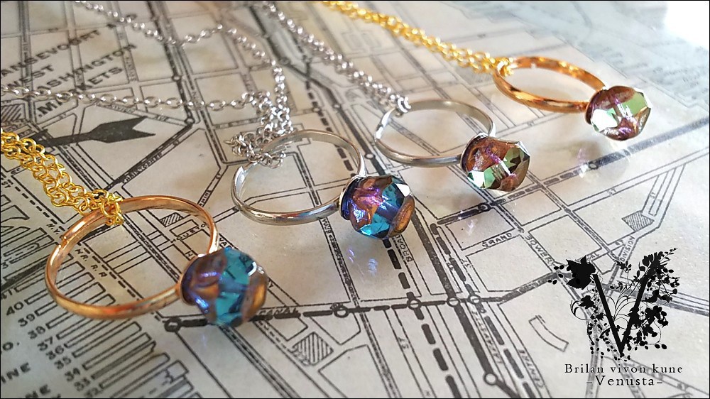 *一粒鉱石リングネックレス*