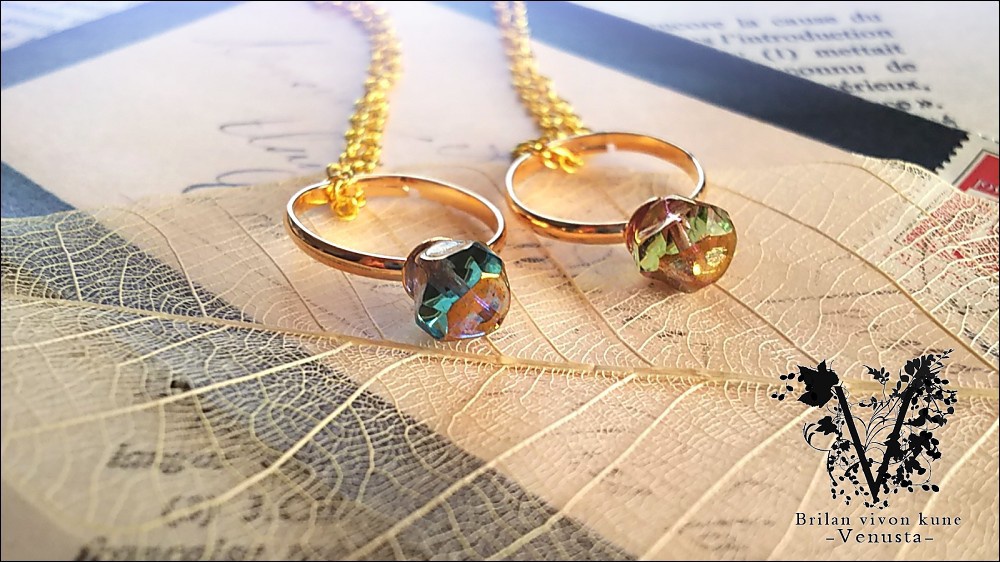 *一粒鉱石リングネックレス*