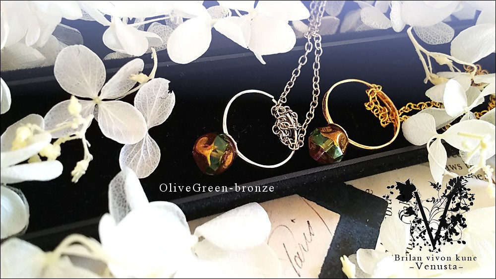 *一粒鉱石リングネックレス*