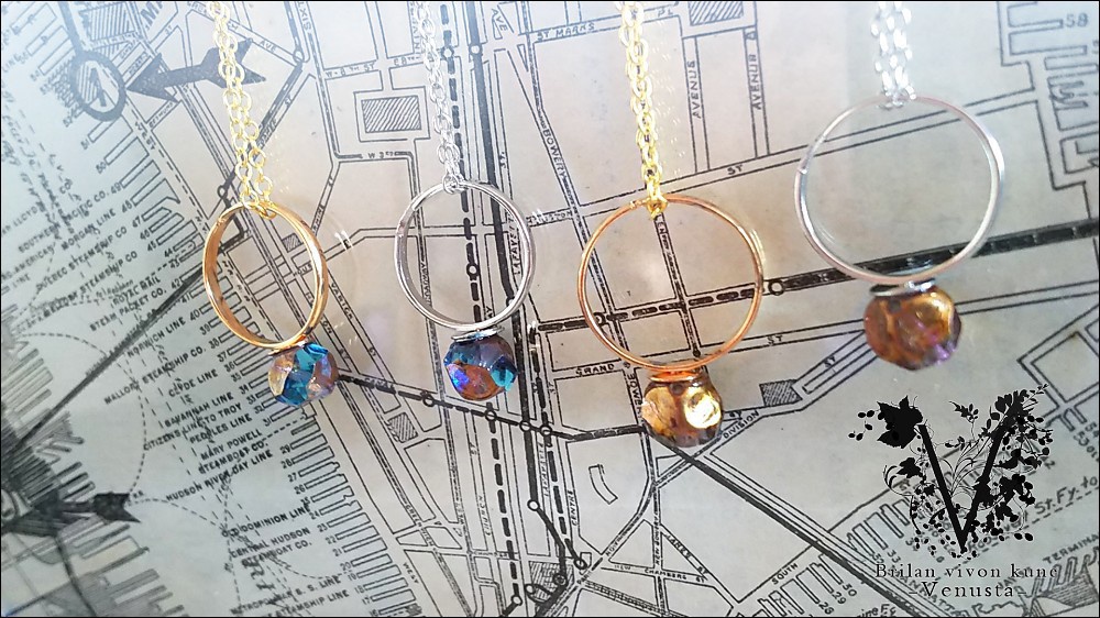 *一粒鉱石リングネックレス*