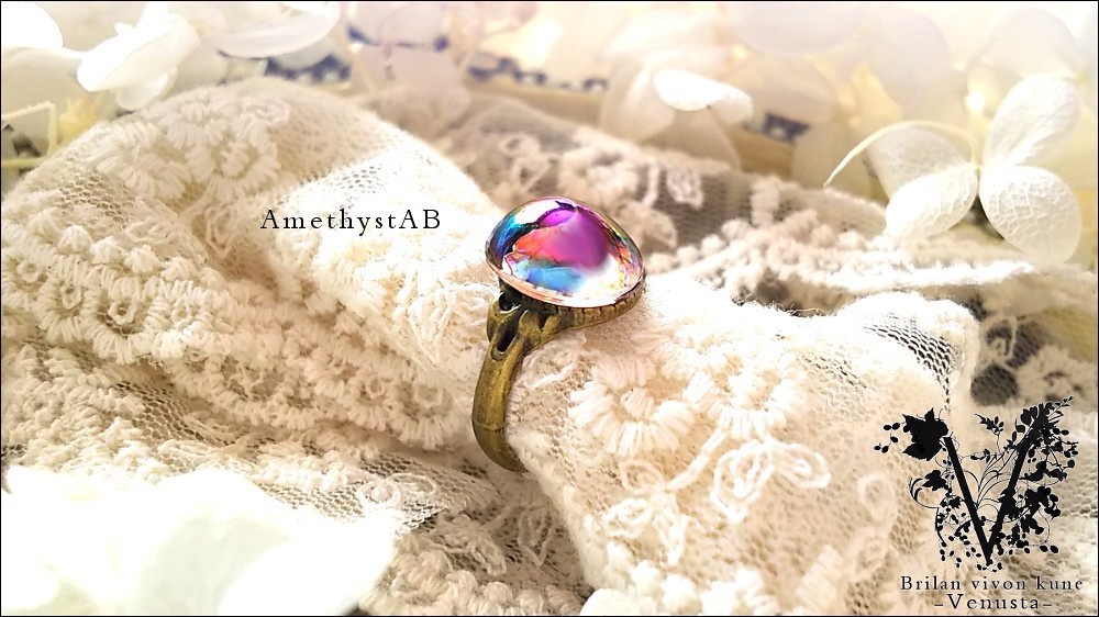 *魅惑の艶やかガラスリング-ヴィンテージ-*