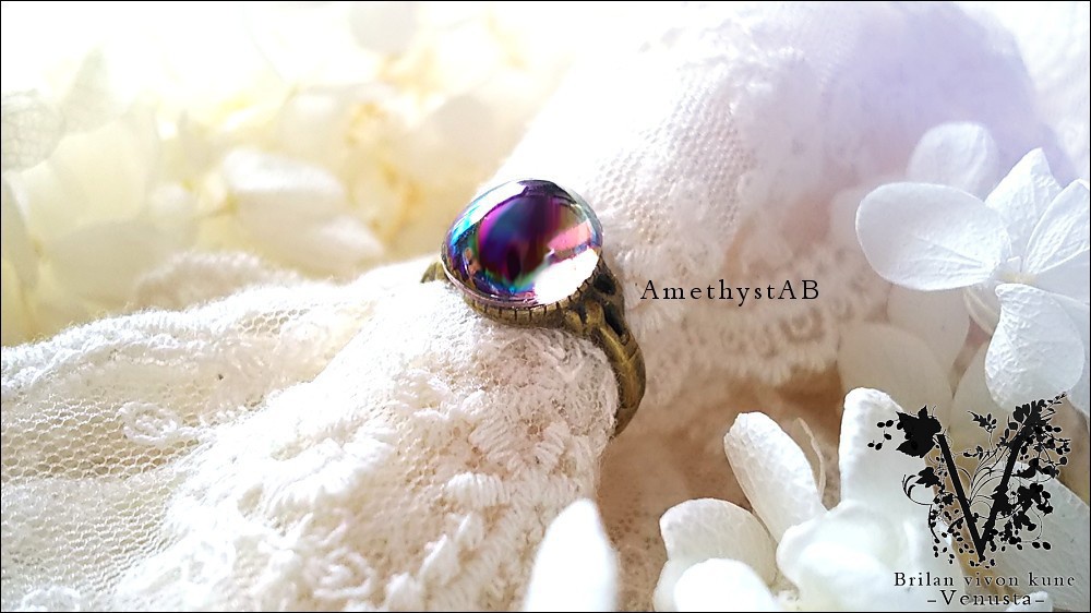 *魅惑の艶やかガラスリング-ヴィンテージ-*