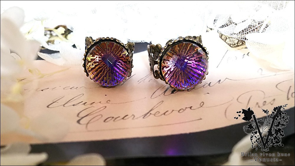 *ヘリオトロープのヴィンテージリング-金古美-*