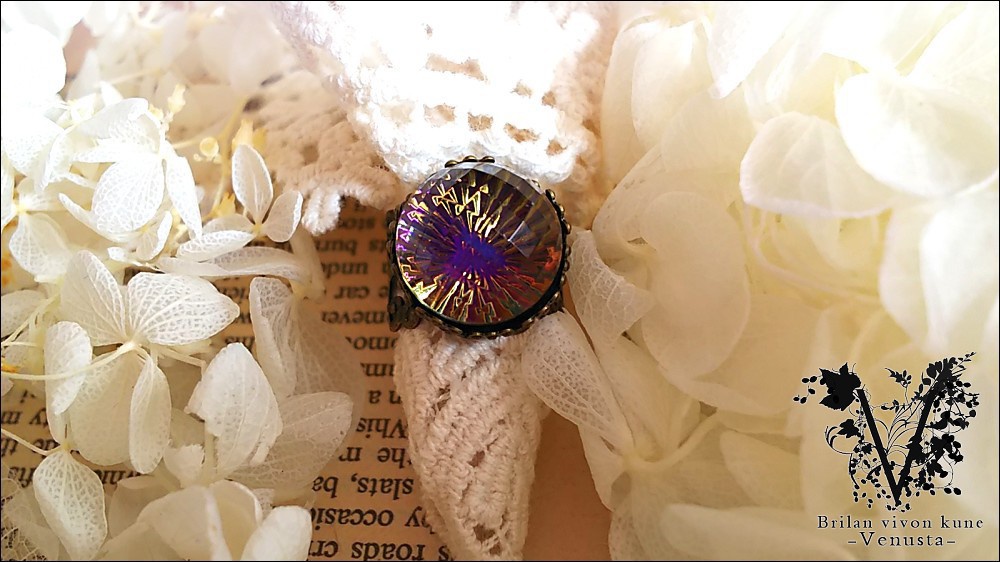 *ヘリオトロープのヴィンテージリング-金古美-*