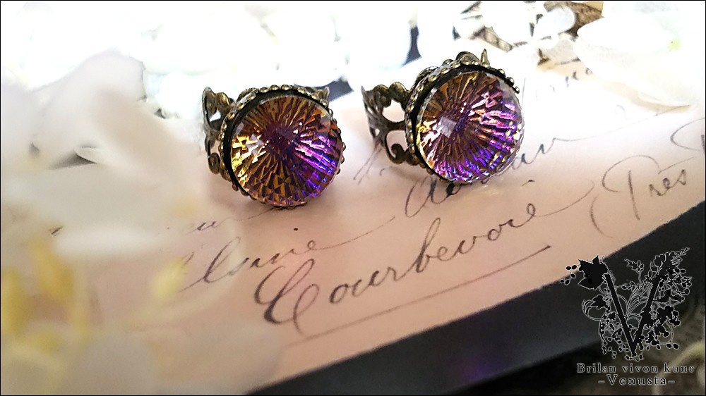 *ヘリオトロープのヴィンテージリング-金古美-*