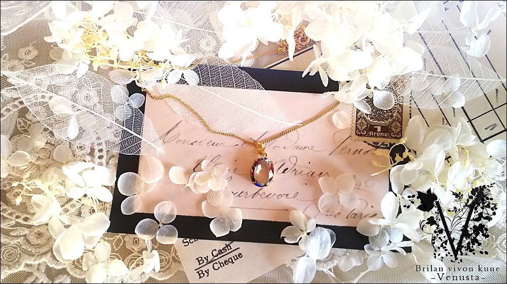 *アイリスのシンプルネックレス-ヴィンテージ-*