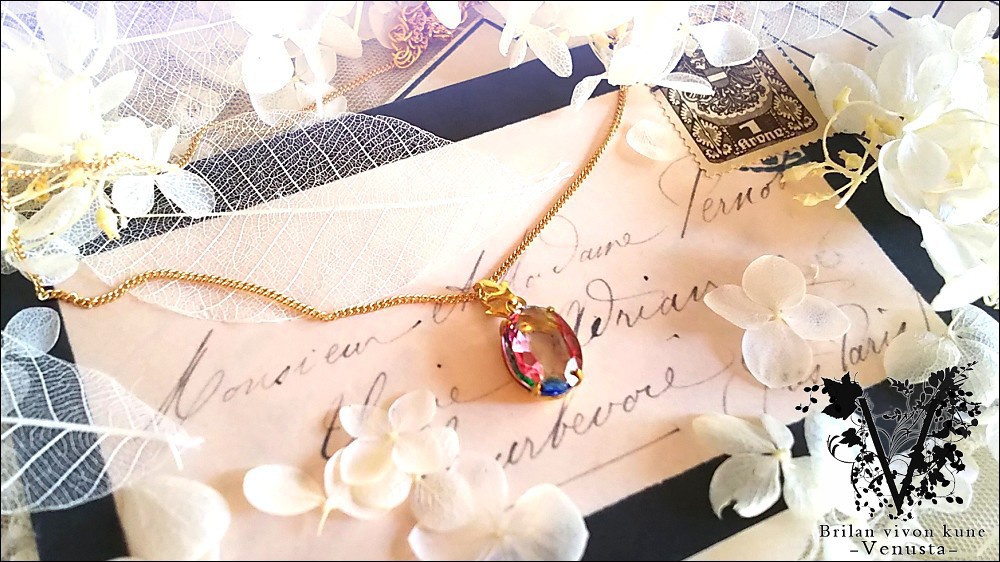 *アイリスのシンプルネックレス-ヴィンテージ-*