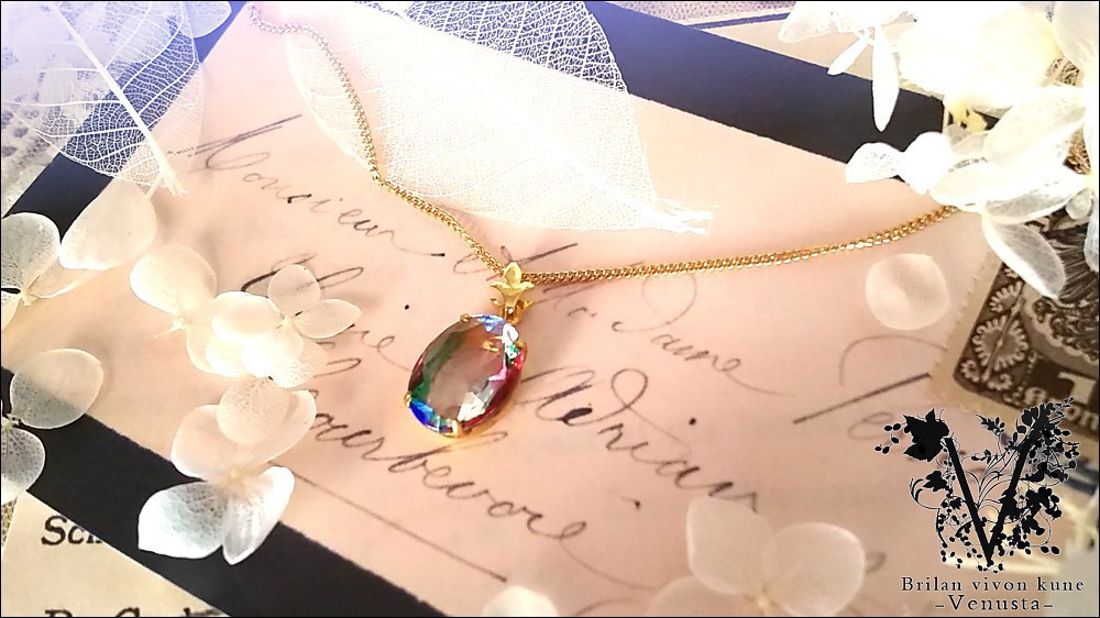 *アイリスのシンプルネックレス-ヴィンテージ-*