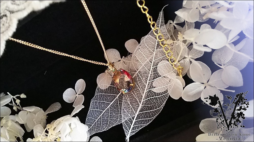 *アイリスのシンプルネックレス-ヴィンテージ-*