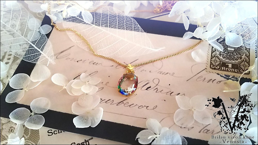 *アイリスのシンプルネックレス-ヴィンテージ-*