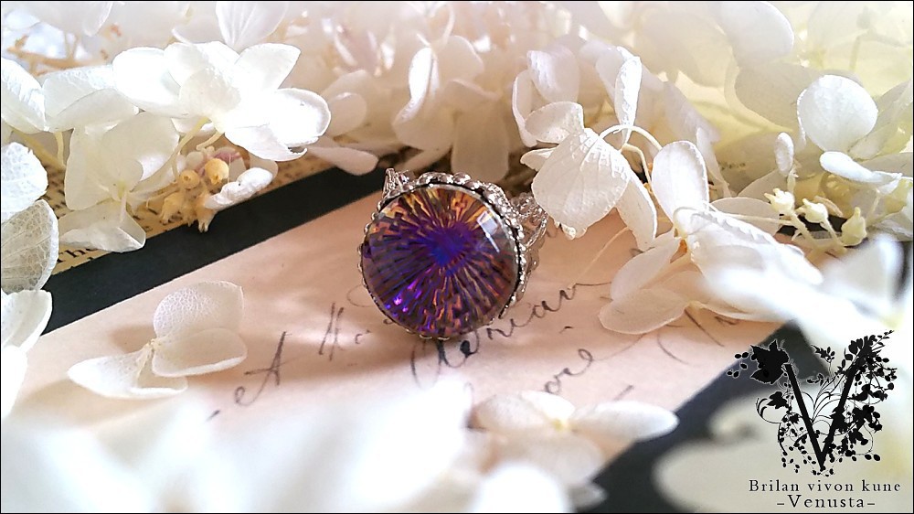 *ヘリオトロープのヴィンテージリング-シルバー-*