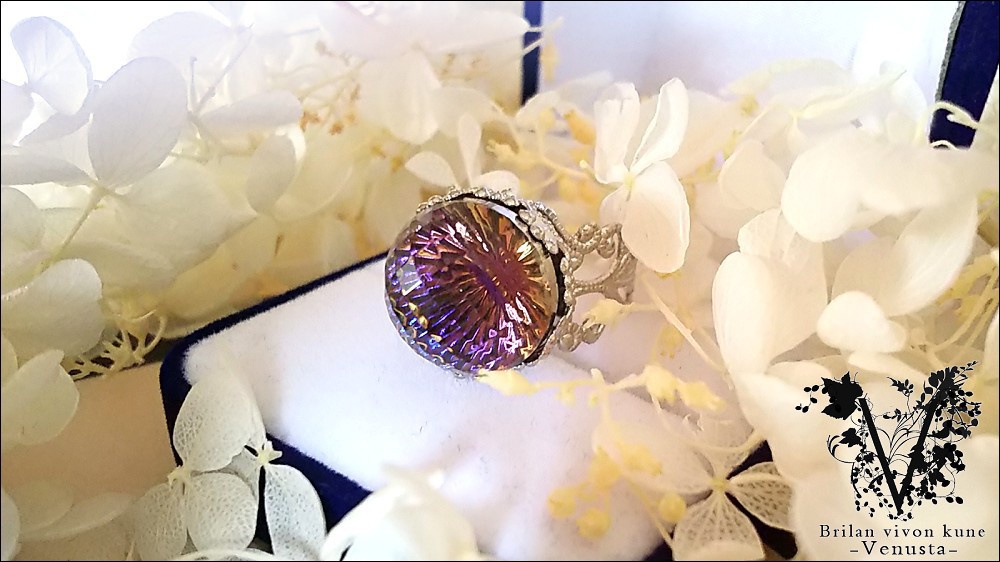 *ヘリオトロープのヴィンテージリング-シルバー-*