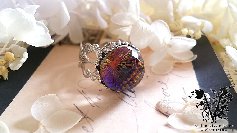 *ヘリオトロープのヴィンテージリング-シルバー-*