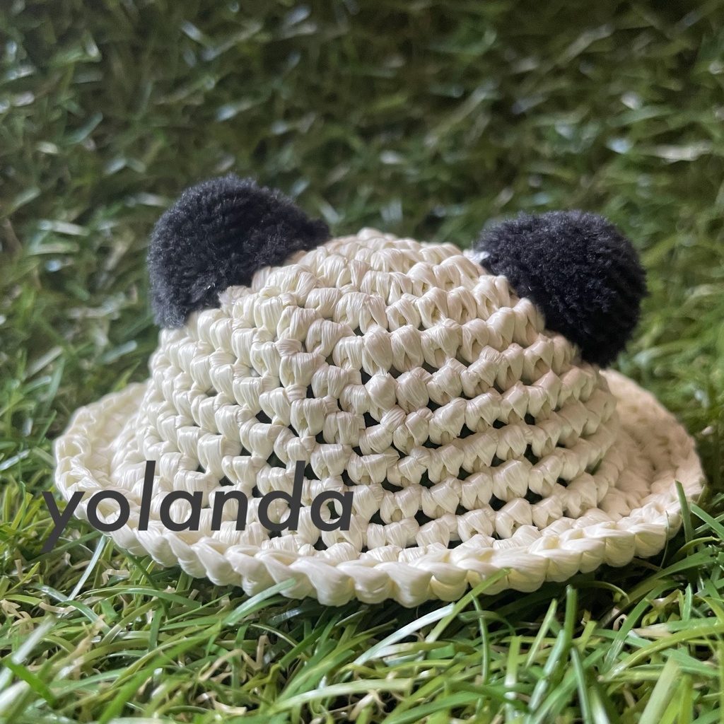 □耳つき麦わら帽