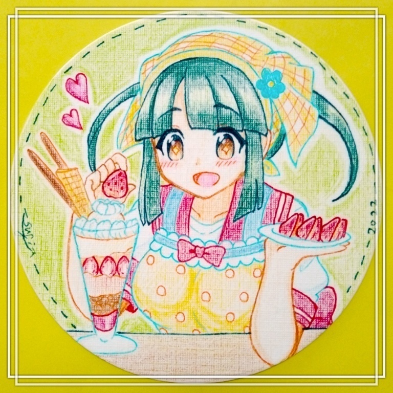 二次創作手描きイラストコースター