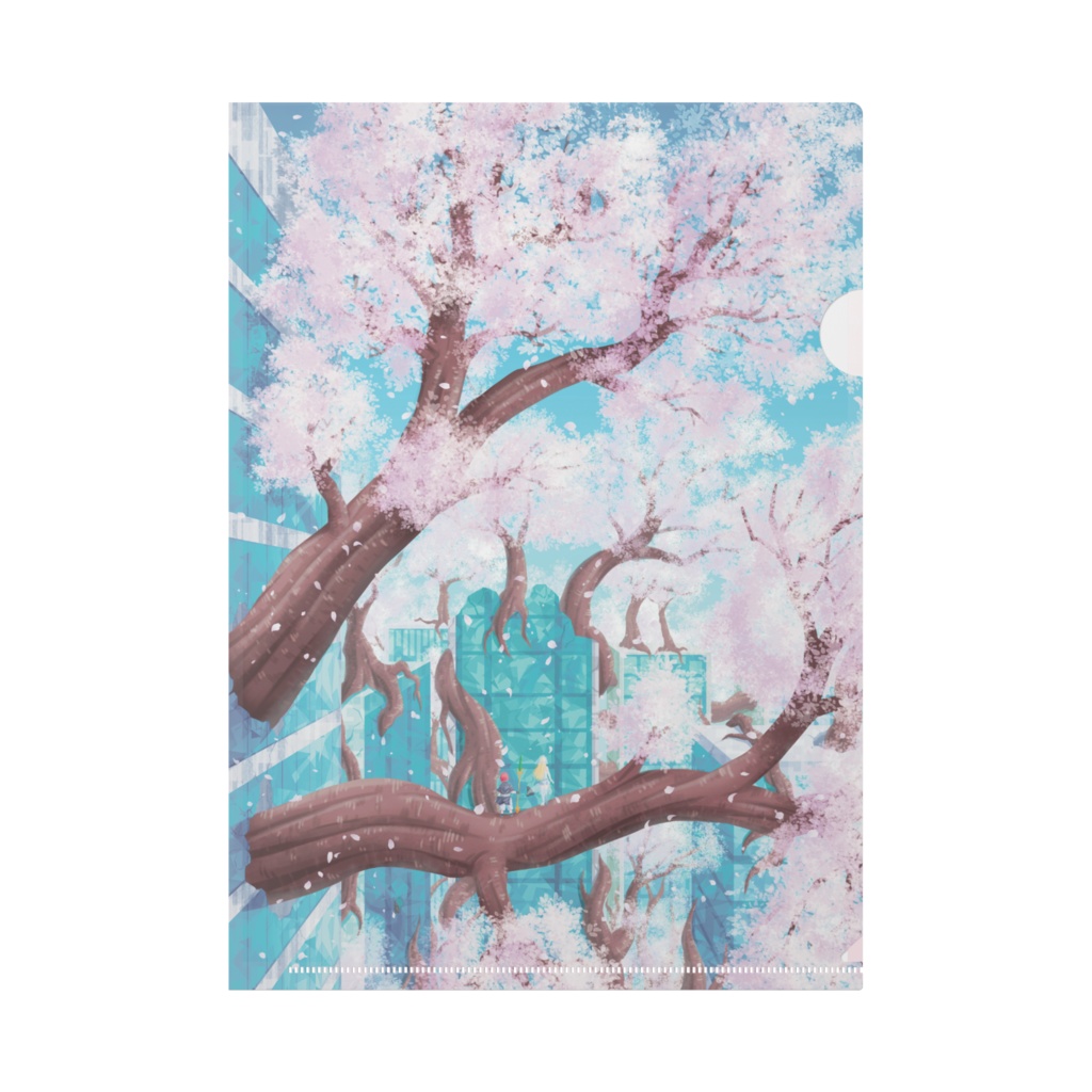 桜と都市 風景画クリアファイル はるかぜ屋 Booth