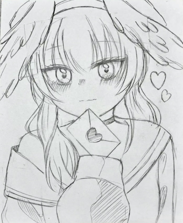 ブルアカ  コハル  手描き  イラスト  原画