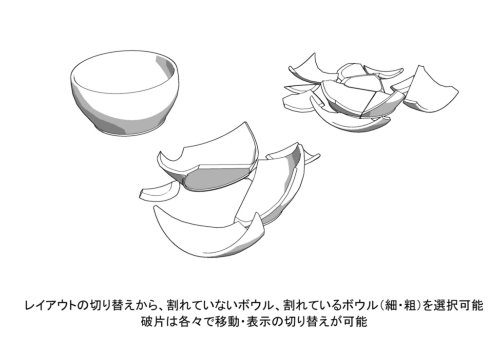 ≪割れる食器・花瓶≫cs3o